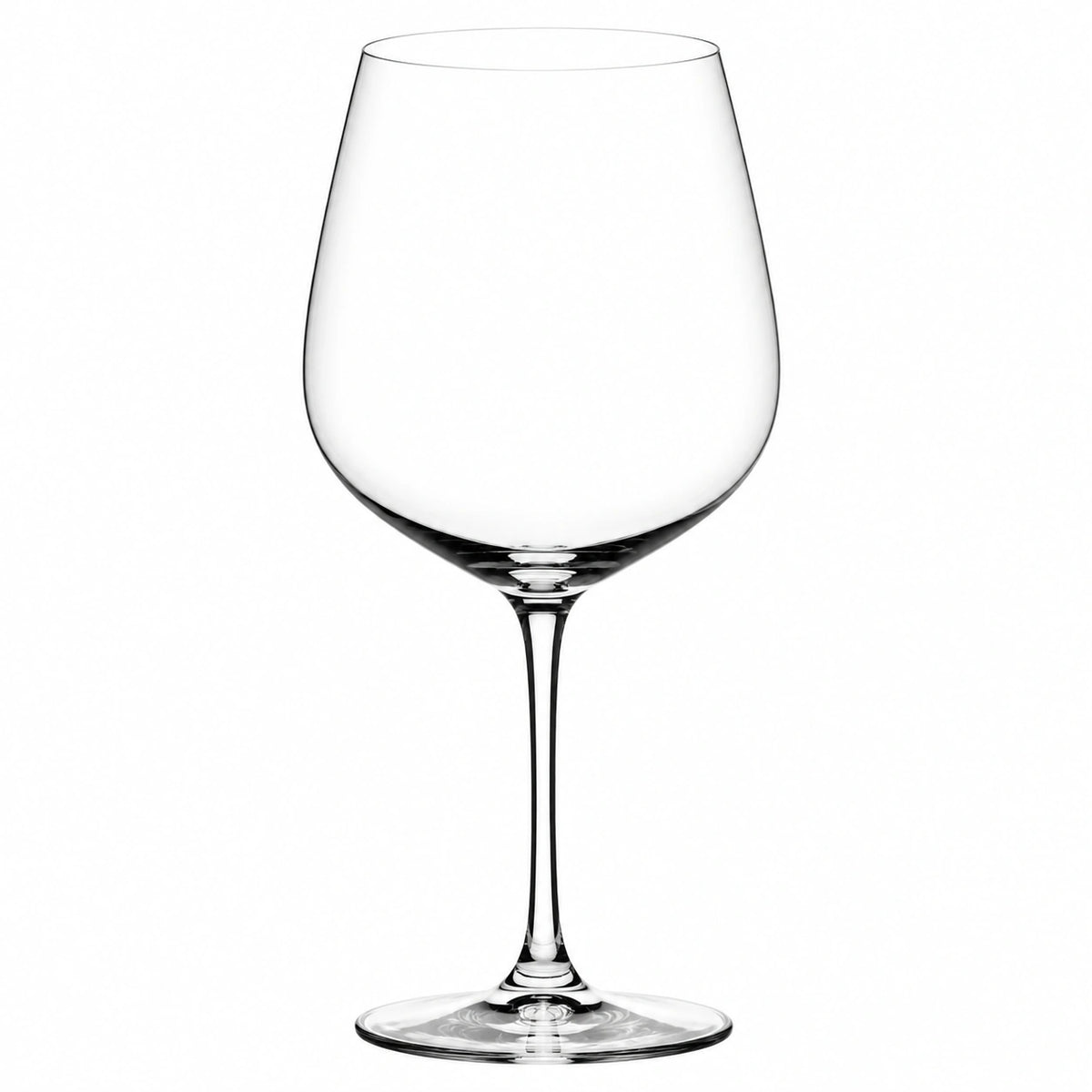 Verre à vin sur pied 550 ml en verre transparent - forme ballon élégante